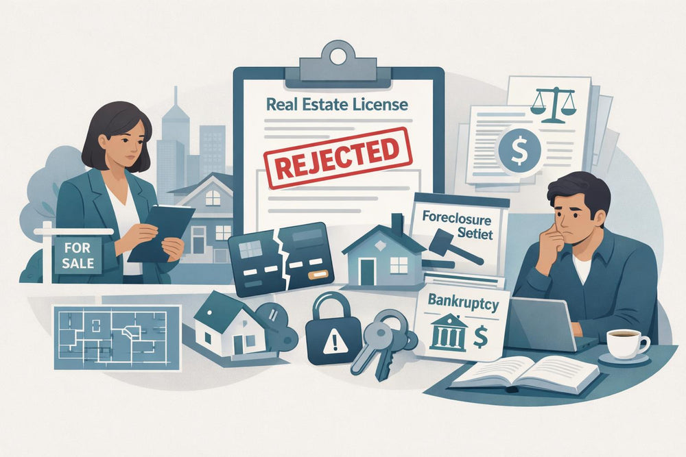 California Real Estate Agent: License Application Rejection for Credit Issues (2026)