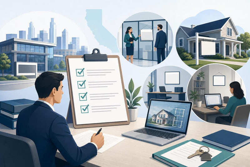 California Real Estate Broker: Office Sign and Display Requirements - Compliance Checklist (2026)